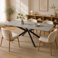 Table Extensible Adam 150(180)x70 cm, Motif Ciment avec Ouverture Automatique