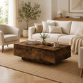Table Basse Léon 90x60 cm, Chêne Fumé