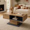 Table Basse Zoé 100x50 cm, avec Rangement Double Face