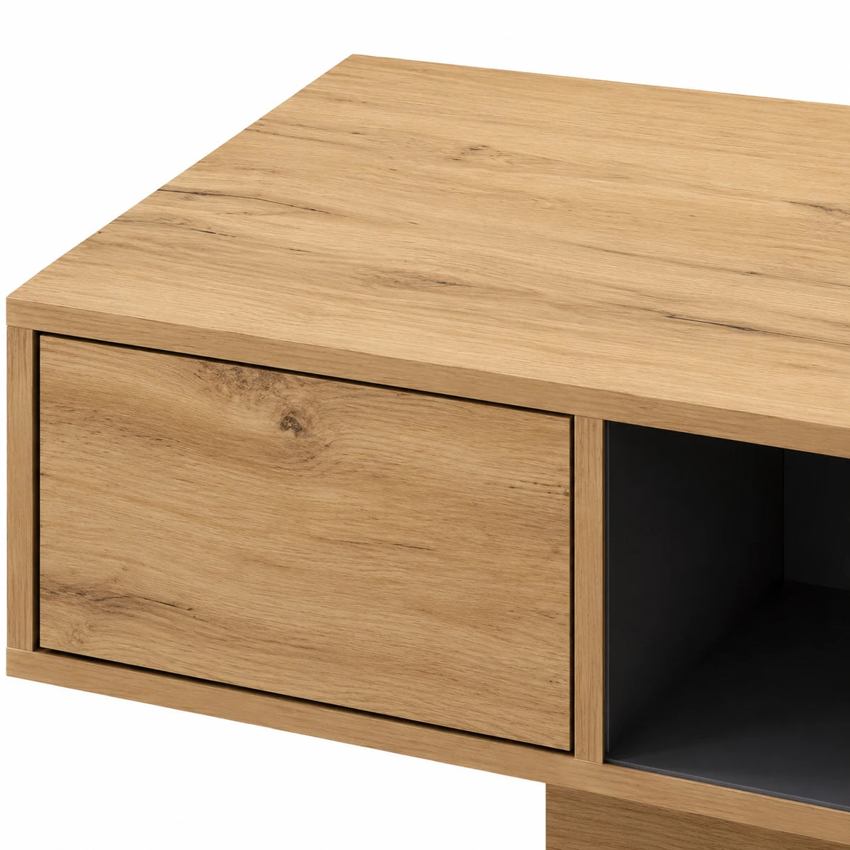 Table Basse Zoé 100x50 cm, avec Rangement Double Face
