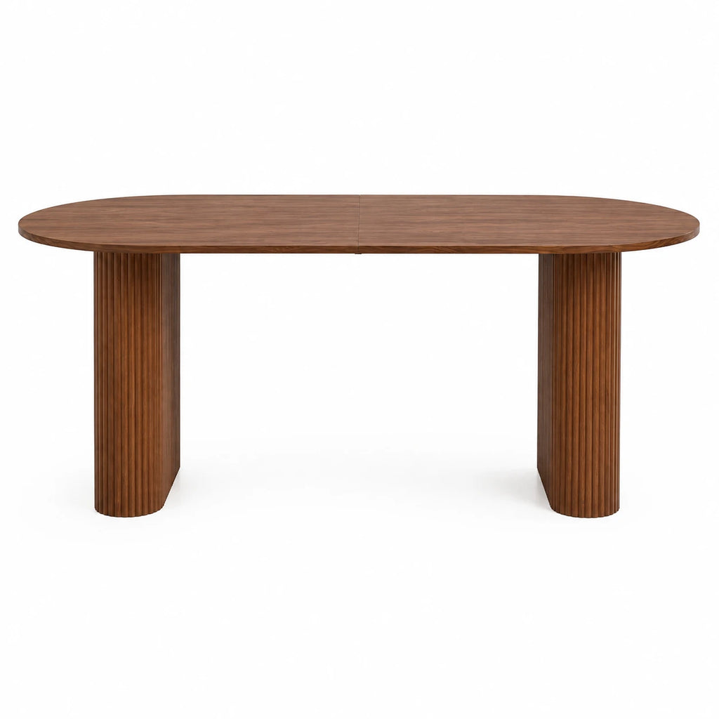 Table à Manger Antoine 180x90 cm, Bois Massif Ovale