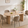 Table à Manger Julien 180x90 cm, Bois Massif Ovale