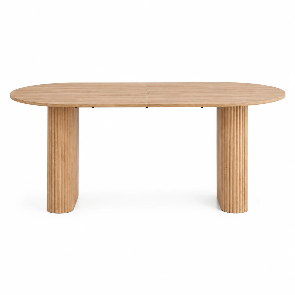 Table à Manger Julien 180x90 cm, Bois Massif Ovale