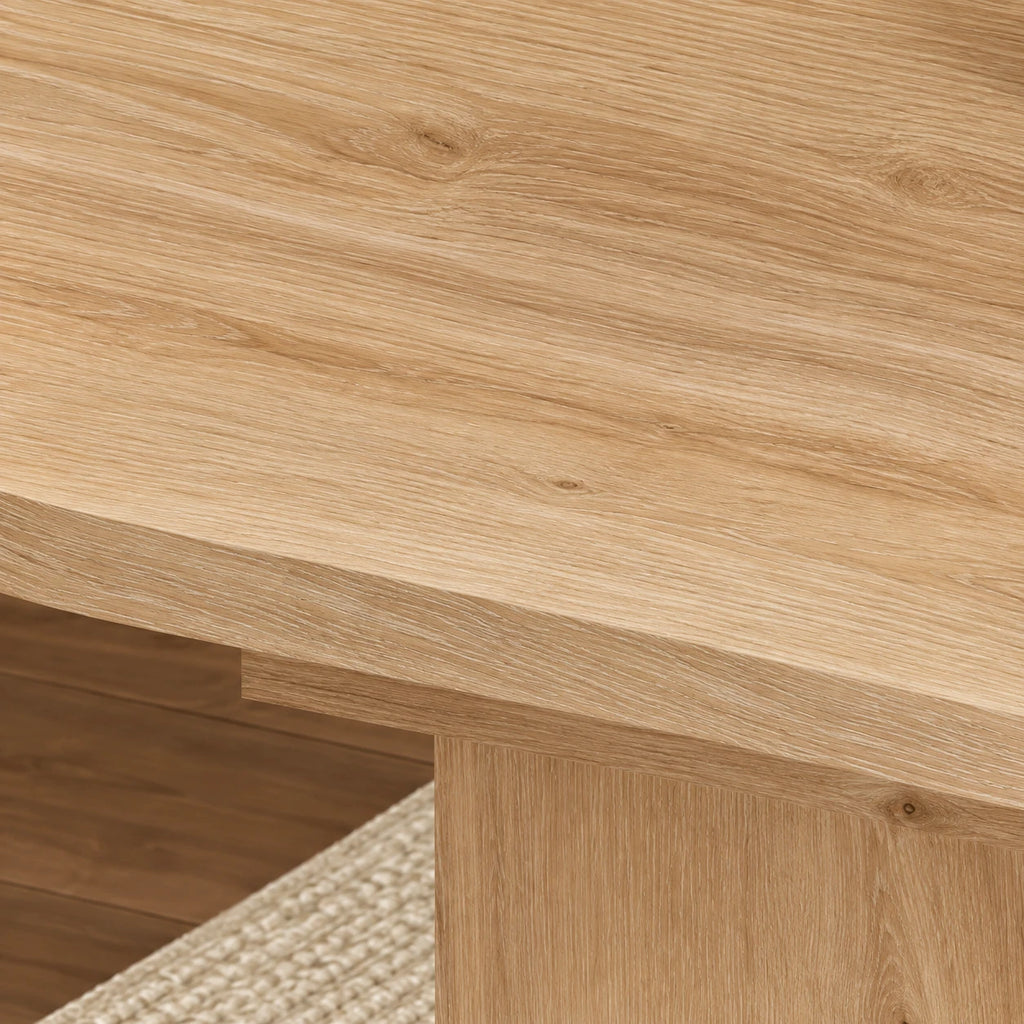 Table à Manger Mathis 200x90 cm, Bois avec Bords Arrondis