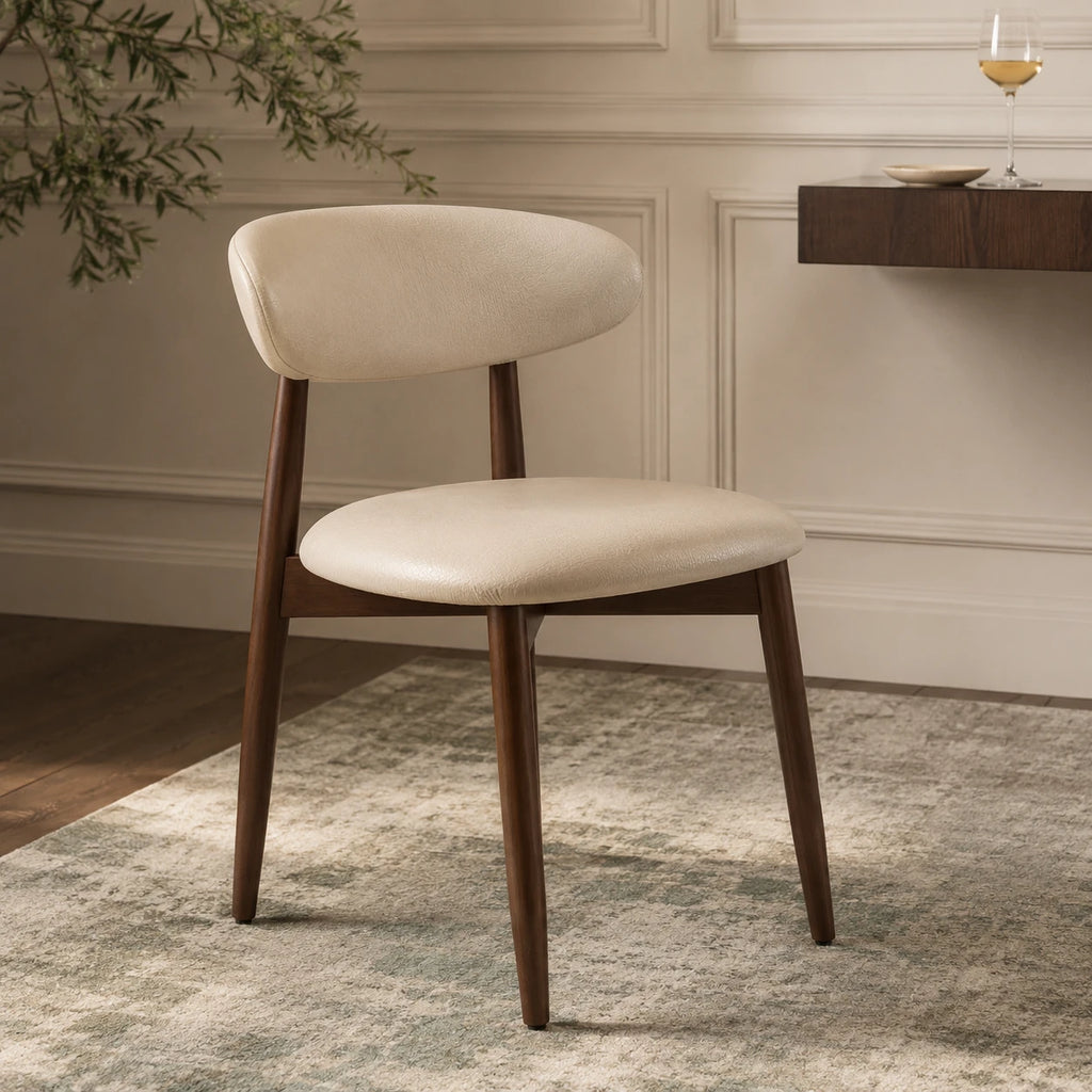 Lot de 2 Chaises de Salle à Manger, Style Nordique avec Pieds en Bois